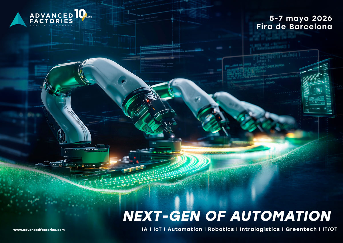 Robots industriales colaborativos en línea de producción automatizada, representando el futuro de la fabricación inteligente.