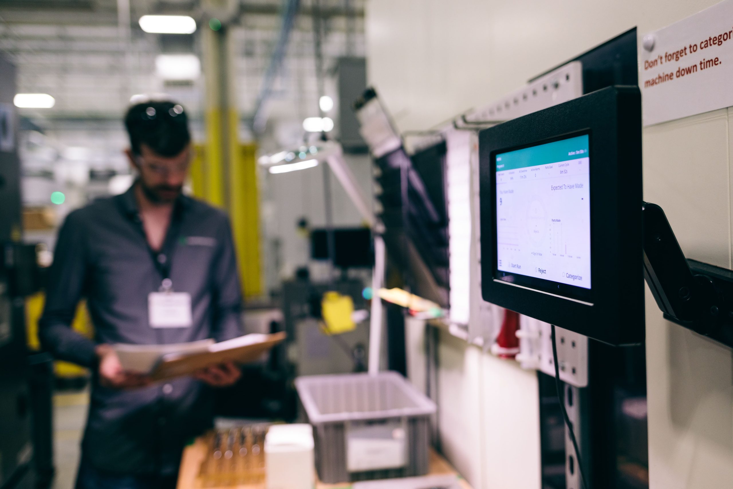 Control de calidad en una línea de producción industrial.